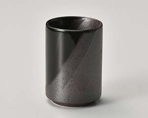 【まとめ買い10個セット品】和食器 イ383-198 黒釉ヌリ分湯呑【キャンセル/返品不可】【ECJ】