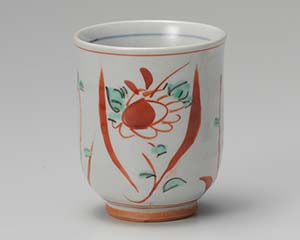 【まとめ買い10個セット品】和食器 ネ385-018 赤絵花鳥湯呑(大)【キャンセル/返品不可】【ECJ】|マルシェ&キッチンカーWORLD