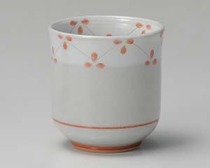 【まとめ買い10個セット品】和食器 ア385-408 粉引き花つなぎ湯呑小【キャンセル/返品不可】【ECJ】|マルシェ&キッチンカーWORLD