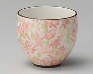 【まとめ買い10個セット品】和食器 ユ385-348 マーガレットピンク湯呑【キャンセル/返品不可】【ECJ】|マルシェ&キッチンカーWORLD