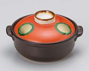 【まとめ買い10個セット品】和食器 ス408-138 朱巻金紋4号鍋【キャンセル/返品不可】【ECJ】