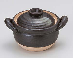 【まとめ買い10個セット品】和食器 ス408-158 黒陶刷毛目4号多用深鍋【キャンセル/返品不可】【ECJ】|マルシェ&キッチンカーWORLD