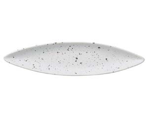 【まとめ買い10個セット品】和食器 ワ420-148 白斑点 リーフディッシュ32cm 中【キャンセル/返品不可】【ECJ】｜マルシェ＆キッチンカーWORLD