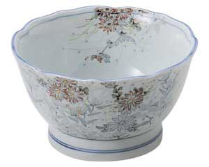 【まとめ買い10個セット品】和食器 オ442-098 古染錦春日野 桔梗型4.5丼【キャンセル/返品不可】【ECJ】