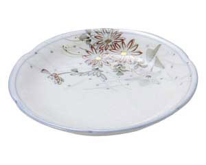 【まとめ買い10個セット品】和食器 オ442-298 古染錦春日野 花型3.0皿【キャンセル/返品不可】【ECJ】