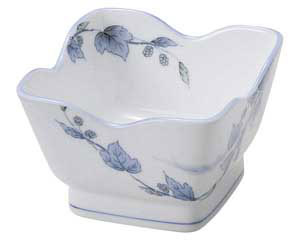 【まとめ買い10個セット品】和食器 オ475-058 清彩つた 花角4.5小鉢【キャンセル/返品不可】【ECJ】