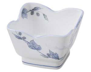 【まとめ買い10個セット品】和食器 オ475-068 清彩つた 花角4.0小鉢【キャンセル/返品不可】【ECJ】