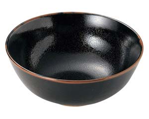 【まとめ買い10個書き割り品】和食器 ユ438-198 柚子天目 丸型7.0丼【とり止める/返品不可】【ECJ】