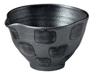 【まとめ買い10個セット品】和食器 ロ430-118 黒市松 片口鉢【キャンセル/返品不可】【ECJ】