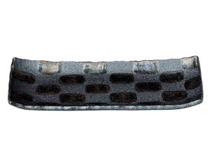 【まとめ買い10個セット品】和食器 ロ430-178 黒市松 サンマ皿【キャンセル/返品不可】【ECJ】｜マルシェ＆キッチンカーWORLD