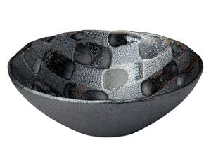 【まとめ買い10個セット品】和食器 ロ430-258 黒市松 盛り鉢(中)【キャンセル/返品不可】【ECJ】｜マルシェ＆キッチンカーWORLD