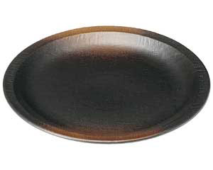 【まとめ買い10個仕掛ける品】和食器 ト440-248 焼締 尺丸皿(リム付)【とり止める/返品不可】【ECJ】