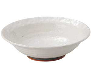 【まとめ買い10個書き割り品】和食器 ミ452-128 粉引石目 リム尺鉢【とり止める/返品不可】【ECJ】