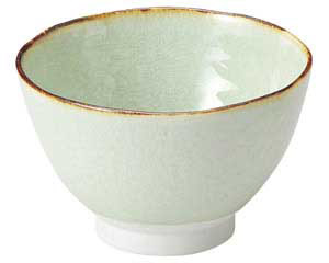 【まとめ買い10個セット品】和食器 ト463-568 翠玉(貫入) 石目 4.5 飯碗【キャンセル/返品不可】【ECJ】｜マルシェ＆キッチンカーWORLD