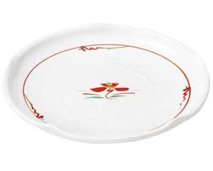【まとめ買い10個セット品】和食器 ホ118-188 赤絵花紋 梅型天皿【キャンセル/返品不可】【ECJ】