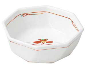 【まとめ買い10個仕掛ける品】和食器 ホ070-018 赤絵花紋 八角茴香刺身鉢【取り止める/返品不可】【ECJ】 キッチン用品・食器・調理器具-食器・カトラリー・グラス