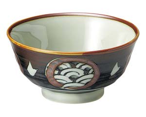 【まとめ買い10個セット品】和食器 ヤ342-198 錆丸紋深口5.0丼【キャンセル/返品不可】【ECJ】