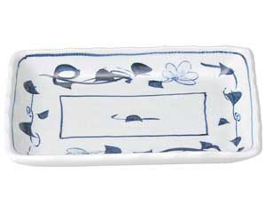 【まとめ買い10個セット品】和食器 ト481-158 手描花唐草 長角9.0盛皿【キャンセル/返品不可】【ECJ】