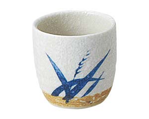 【まとめ買い10個セット品】和食器 ヤ286-198 白淡雪ススキグイ呑【キャンセル/返品不可】【ECJ】