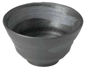 【まとめ買い10個仕掛ける品】和食器 ミ363-188 黒銀河系もえぎ4.0鉢【取りやめる/返品不可】【ECJ】