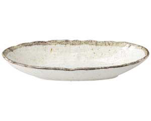 【まとめ買い10個セット品】和食器 ミ471-148 志野粉引 石目楕円鉢【キャンセル/返品不可】【ECJ】｜マルシェ＆キッチンカーWORLD