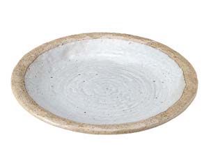 【まとめ買い10個セット品】和食器 ア483-628 粉引き 石目9.0皿【キャンセル/返品不可】【ECJ】