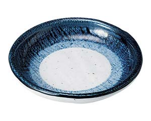 【まとめ買い10個セット品】和食器 オ479-178 藍彩 玉渕3.5丸皿【キャンセル/返品不可】【ECJ】