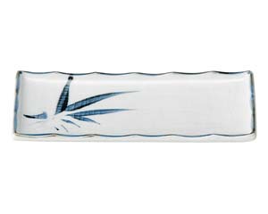 【まとめ買い10個セット品】和食器 ヤ131-198 古染布目笹7.0突出皿【キャンセル/返品不可】【ECJ】