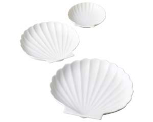 【まとめ買い10個セット品】 ホ515-238 白磁シェル白5.0中皿【キャンセル/返品不可】【ECJ】