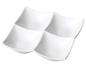 【まとめ買い10個セット品】 ホ514-238 スタイルI白4P角鉢【キャンセル/返品不可】【ECJ】