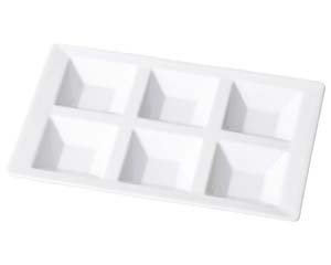 【まとめ買い10個セット品】 ネ513-158 白磁6Pトレー【キャンセル/返品不可】【ECJ】