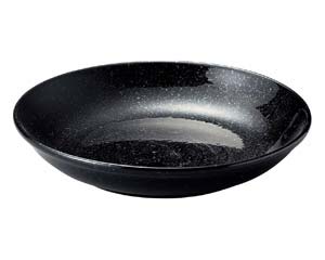 【まとめ買い10個セット品】 ホ230-498 黒御影 19cm深皿(メタ)【キャンセル/返品不可】【ECJ】｜マルシェ＆キッチンカーWORLD