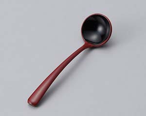 【まとめ買い10個セット品】和食器 エ629-268 [A]シュガースプーン 朱内黒[洗]【キャンセル/返品不可】【ECJ】