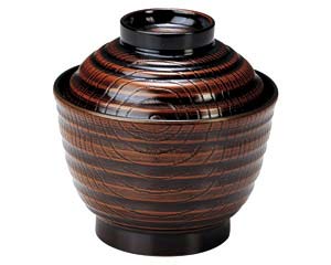 【まとめ買い10個セット品】 ヌ686-328 [A]3.5寸乱引木目小吸椀 栃【キャンセル/返品不可】【ECJ】