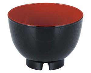 【まとめ買い10個セット品】 エ690-058 [A]新3.2寸汁椀 黒木目内朱(通気穴付)【キャンセル/返品不可】【ECJ】