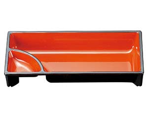 【まとめ買い10個仕掛ける品】 エ699-328 [A]長手タレ付鉢 朱天黒【とり止める/返品不可】【ECJ】