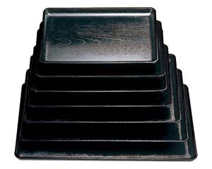 【まとめ買い10個セット品】 ヌ708-178 [A]ケヤキ会席盆 黒尺3【キャンセル/返品不可】【ECJ】