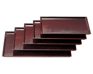 【まとめ買い10個セット品】 ヌ708-388 [A]清流長手木目盆 溜尺2【キャンセル/返品不可】【ECJ】