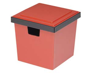 【まとめ買い10個セット品】 エ719-168 [A](大)角ガリ入れ 朱渕黒(切込有)【キャンセル/返品不可】【ECJ】