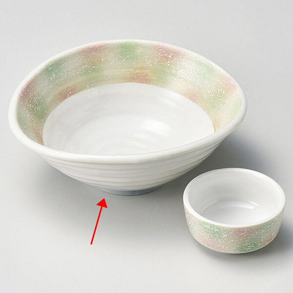 【まとめ買い10個セット品】和食器 ミ021-068 平成二色吹 たわみ刺身鉢【ECJ】