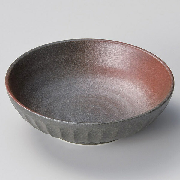 【まとめ買い10個セット品】和食器 キ053-048 鉄砂吹 ソギ5寸浅鉢【ECJ】