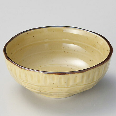 【まとめ買い10個セット品】和食器 イ069-298 黄瀬戸渕サビ3.5小鉢【ECJ】