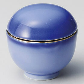 【まとめ買い10個セット品】和食器 タ082-448 渕金コバルト蓋付珍味【ECJ】