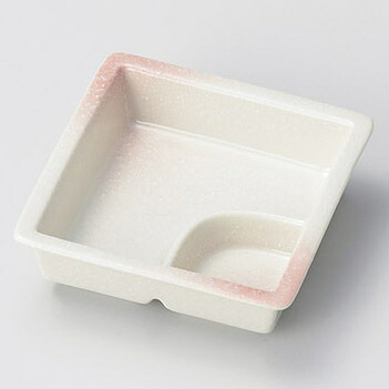 【まとめ買い10個セット品】和食器 ホ095-338 ピンク吹仕切鉢【ECJ】
