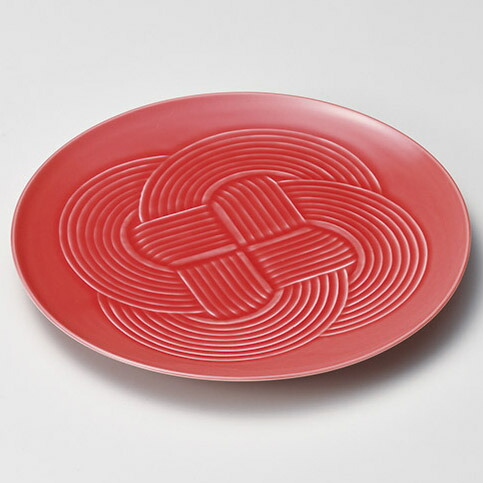 【まとめ買い10個セット品】和食器 カ182-178 赤結大皿【ECJ】