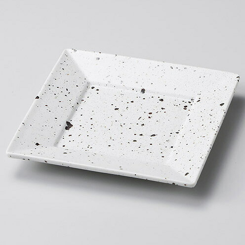 【まとめ買い10個セット品】和食器 ワ216-178 白斑点スクウェアー16cm銘々皿【ECJ】｜マルシェ＆キッチンカーWORLD