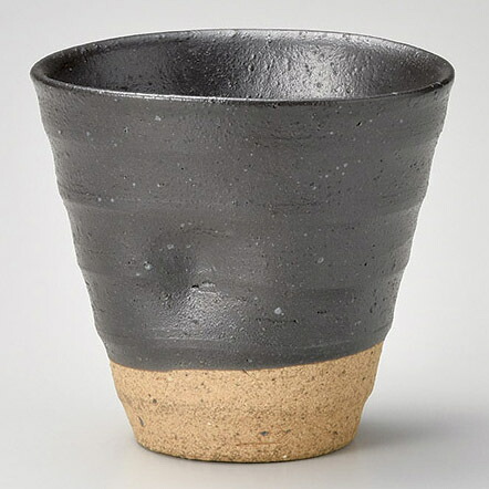 【まとめ買い10個セット品】和食器 ミ278-038 黒織部焼酎カップ(大)【ECJ】