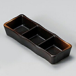 【まとめ買い10個セット品】和食器 イ306-298 やきしめ三品皿 (小)【ECJ】｜マルシェ＆キッチンカーWORLD