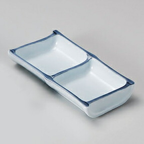 【まとめ買い10個セット品】和食器 タ306-128 砥部風二品皿【ECJ】