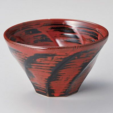 【まとめ買い10個セット品】和食器 タ332-438 赤天目流5.5八角丼【ECJ】